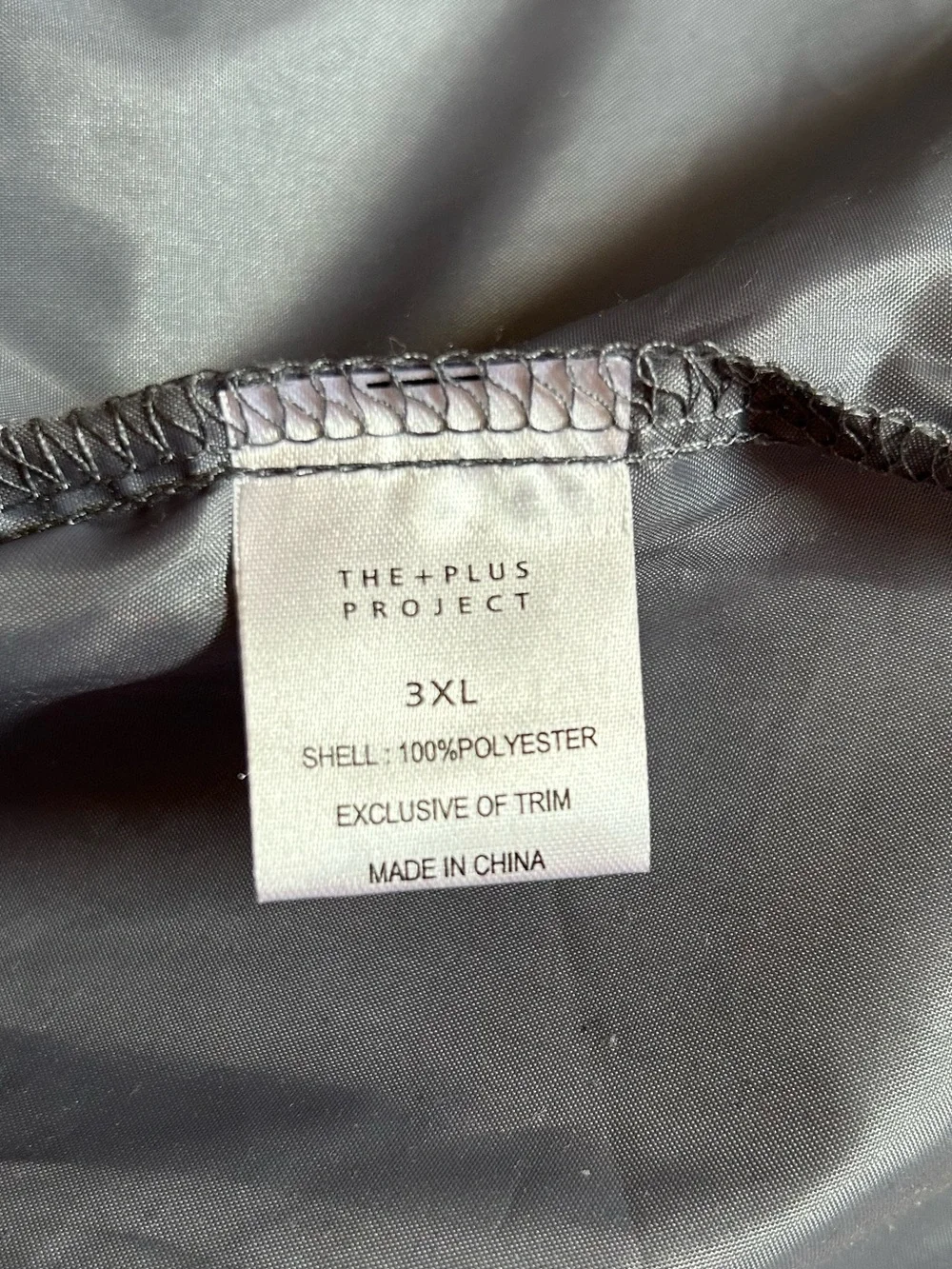 The Plus Project Rain Jacket Mens 3XL Gray Hooded Coat